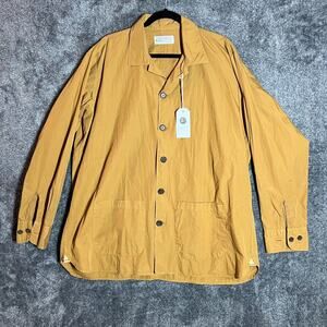 Universal Works Shirt Mens 2XL Tan Traval Overshirt Lightweight Cotton Organic